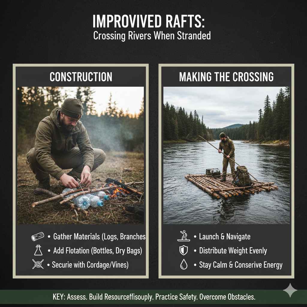 Wrapped Raft Bridge Improvised Rafts: Crossing Rivers When Stranded - tacusaforce.com
